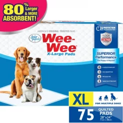 Wee-Wee Extra Large Puppy Pee Pads, 28 x 34-in, Unscented -Four Paws Sales 2022 124510 PT3. SY630 V1658775244