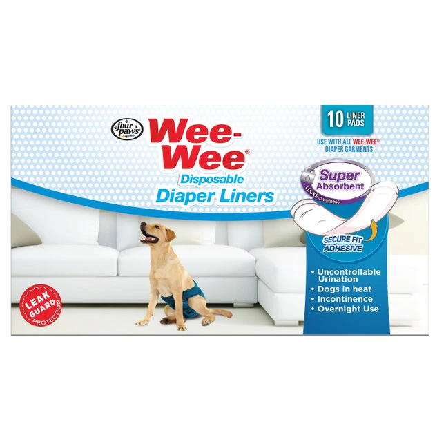 Wee-Wee Disposable Dog Diaper Super Absorbent Liner Pads 3 Wee-Wee Disposable Dog Diaper Super Absorbent Liner Pads