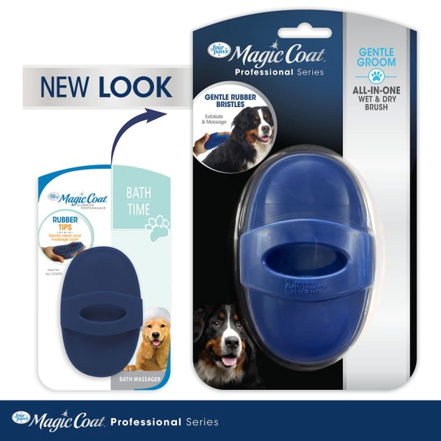 Four Paws Magic Coat Professional Series All-In-One Wet & Dry Dog Brush 4 Four Paws Magic Coat Professional Series All-In-One Wet & Dry Dog Brush - Image 2