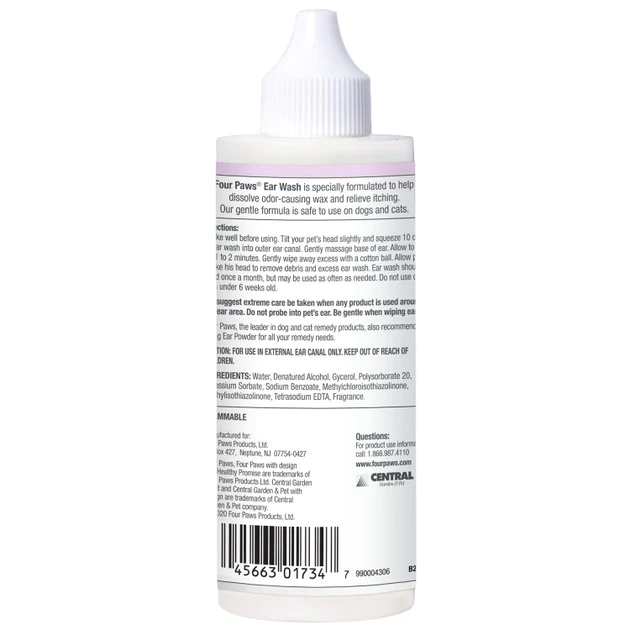Four Paws Healthy Promise Dog & Cat Ear Wash 3 Four Paws Healthy Promise Dog & Cat Ear Wash - Image 2