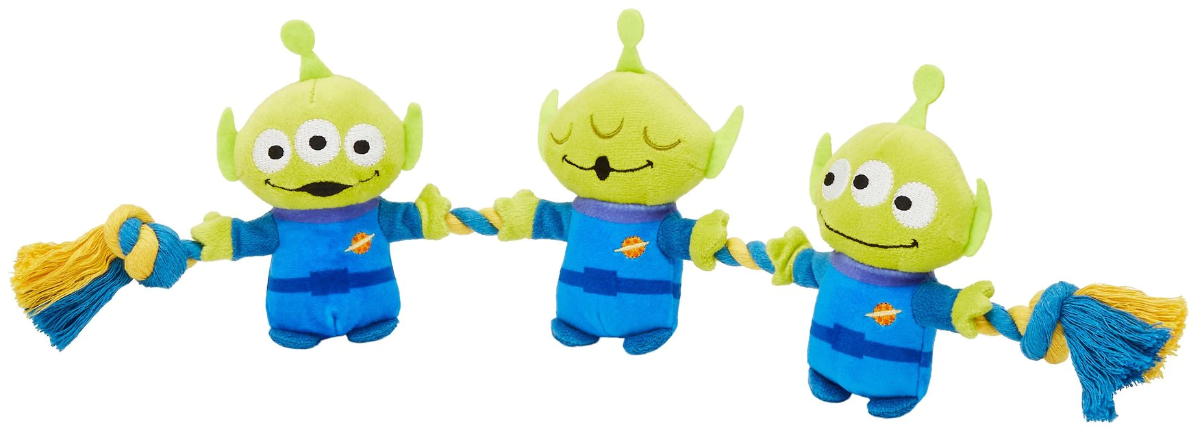 Pixar Aliens Plush with Rope Squeaky Dog Toy 3 Pixar Aliens Plush with Rope Squeaky Dog Toy