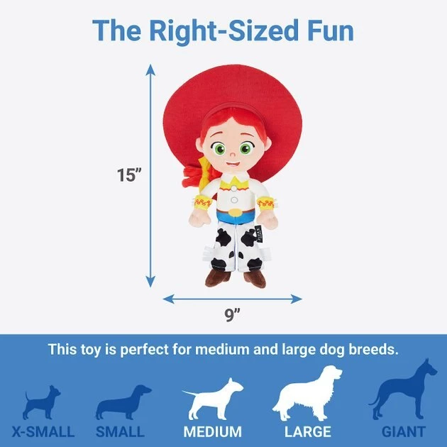 Pixar Jessie Plush Squeaky Dog Toy 4 Pixar Jessie Plush Squeaky Dog Toy - Image 2