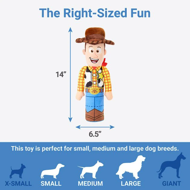 Pixar Woody Bottle Plush Squeaky Dog Toy 4 Pixar Woody Bottle Plush Squeaky Dog Toy - Image 2