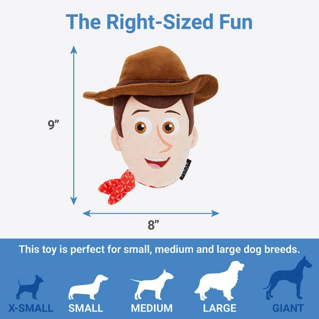 Pixar Woody Round Plush Squeaky Dog Toy 4 Pixar Woody Round Plush Squeaky Dog Toy - Image 2