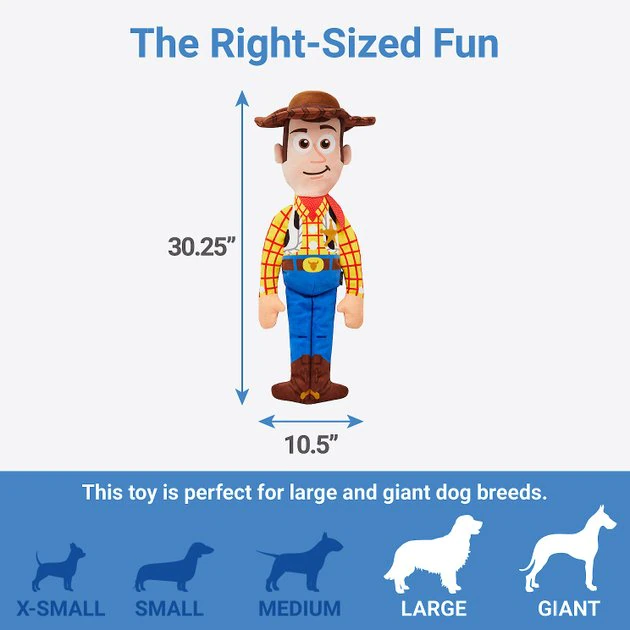 Pixar Woody Wagazoo Plush Squeaky Dog Toy 4 Pixar Woody Wagazoo Plush Squeaky Dog Toy - Image 2