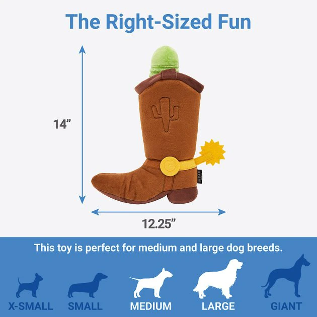 Pixar Woody's Boot Plush Squeaky Dog Toy 4 Pixar Woody's Boot Plush Squeaky Dog Toy - Image 2