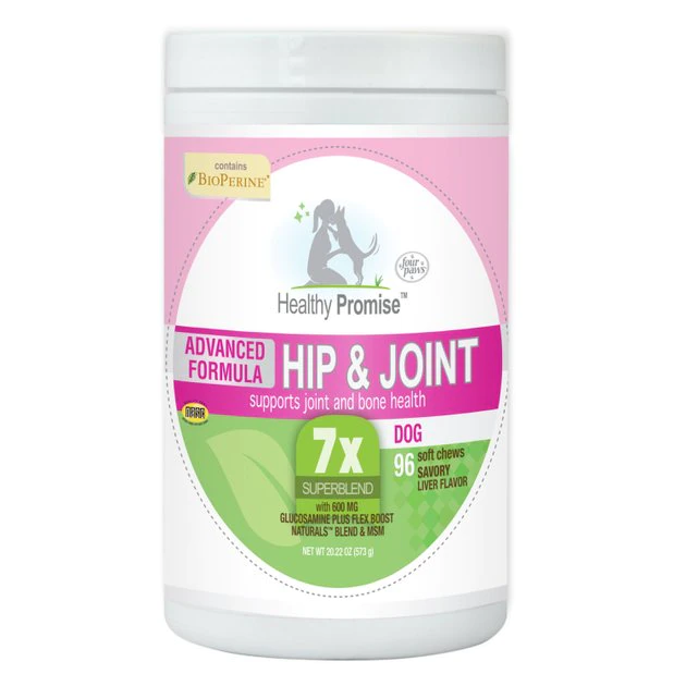 Four Paws Healthy Promise Advanced Formula Hip & Joint Support 7x Superblend Liver Flavor Soft Chews Dog Supplement 3 Four Paws Healthy Promise Advanced Formula Hip & Joint Support 7x Superblend Liver Flavor Soft Chews Dog Supplement