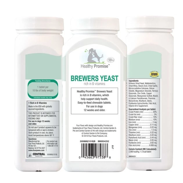 Four Paws Healthy Promise Brewers Yeast Supplement for Dogs 4 Four Paws Healthy Promise Brewers Yeast Supplement for Dogs - Image 2
