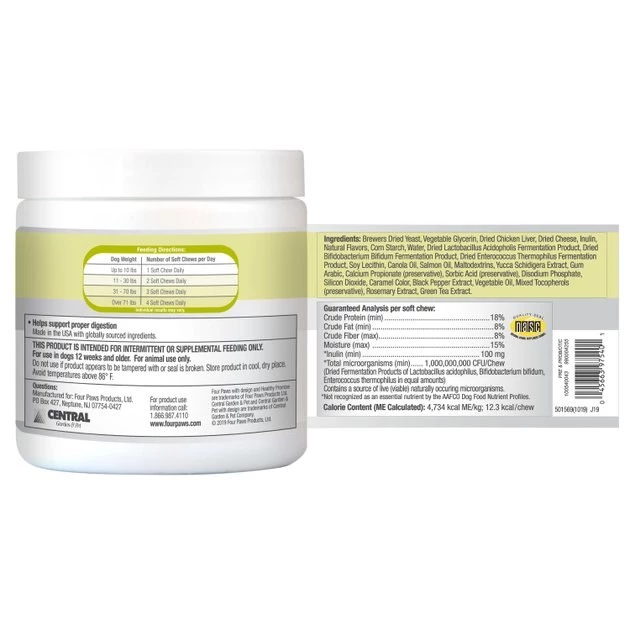 Four Paws Healthy Promise Pre & Probiotics Digestive Tract Health Support Chicken Flavor Soft Chews Dog Supplement, 90 count 4 Four Paws Healthy Promise Pre & Probiotics Digestive Tract Health Support Chicken Flavor Soft Chews Dog Supplement, 90 count - Image 2