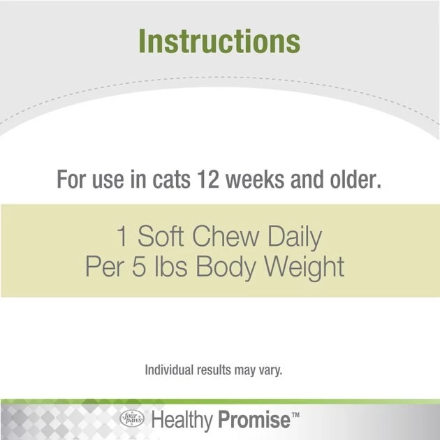 Four Paws Healthy Promise Pre & Probiotics Digestive Tract Health Support Chicken Flavor Soft Chews Cat Supplement, 90 count 10 Four Paws Healthy Promise Pre & Probiotics Digestive Tract Health Support Chicken Flavor Soft Chews Cat Supplement, 90 count - Image 8