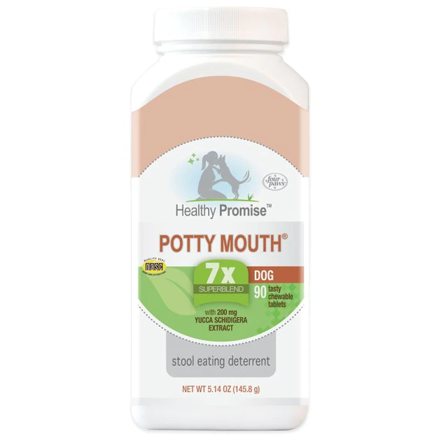 Four Paws Healthy Promise Potty Mouth Tablets Coprophagia Stool Eating Deterrent Supplement for Dogs, 90 count 3 Four Paws Healthy Promise Potty Mouth Tablets Coprophagia Stool Eating Deterrent Supplement for Dogs, 90 count