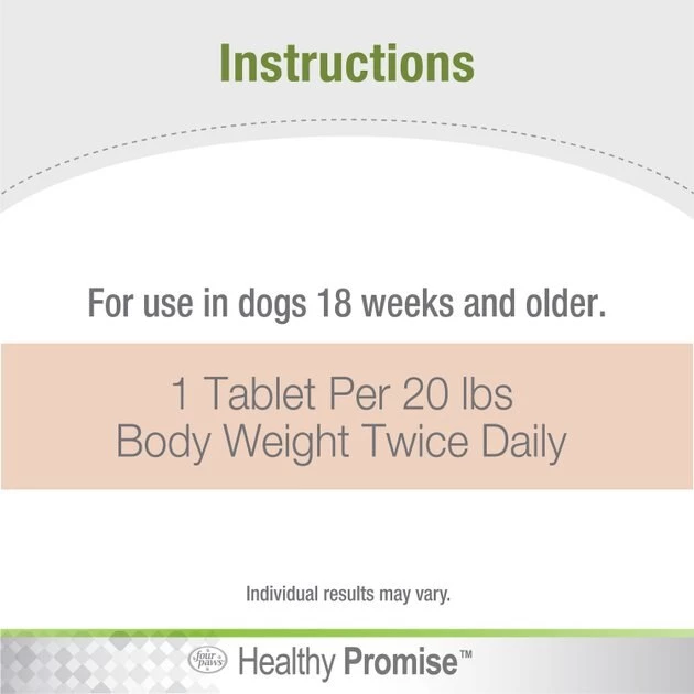 Four Paws Healthy Promise Potty Mouth Tablets Coprophagia Stool Eating Deterrent Supplement for Dogs, 90 count 10 Four Paws Healthy Promise Potty Mouth Tablets Coprophagia Stool Eating Deterrent Supplement for Dogs, 90 count - Image 8