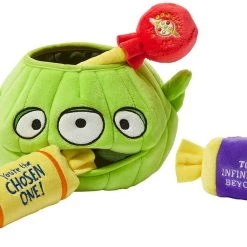 Pixar Halloween Alien Jack-o-Lantern Hide & Seek Puzzle Plush Squeaky Dog Toy