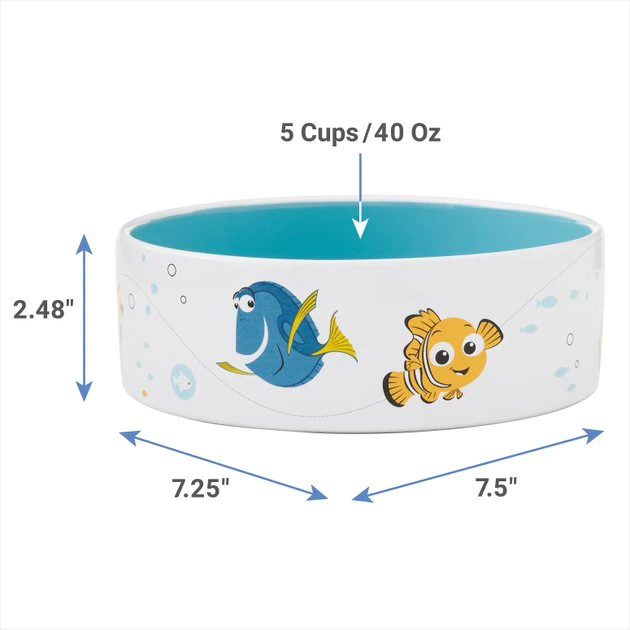 Pixar Finding Nemo Non-Skid Ceramic Dog & Cat Bowl, 5 Cups 4 Pixar Finding Nemo Non-Skid Ceramic Dog & Cat Bowl, 5 Cups - Image 2