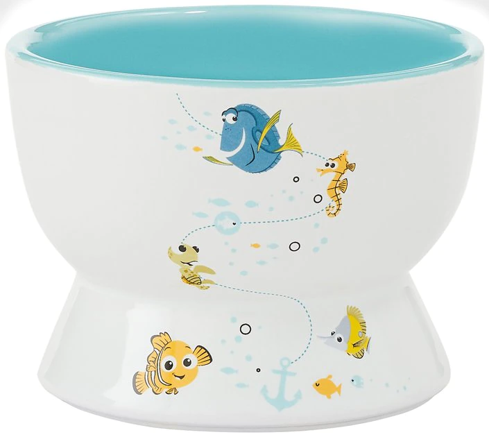 Pixar Finding Nemo Short Shape Non-Skid Elevated Ceramic Cat Bowl, 1.0 Cup 3 Pixar Finding Nemo Short Shape Non-Skid Elevated Ceramic Cat Bowl, 1.0 Cup
