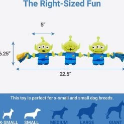 Pixar Aliens Plush with Rope Squeaky Dog Toy + Mike Wazowski & Sulley Teaser Cat Toy with Catnip -Four Paws Sales 2022 319544 PT2. SY630 V1630628805