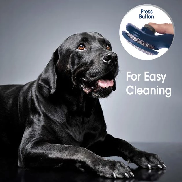 Four Paws Magic Coal Professional Series Self Cleaning Slicker Dog Brush, Blue, Large 7 Four Paws Magic Coal Professional Series Self Cleaning Slicker Dog Brush, Blue, Large - Image 5