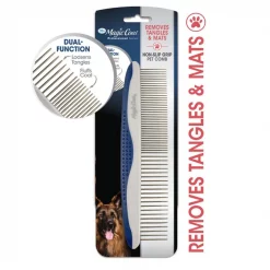 Four Paws Magic Coat Professional Series Non-Slip Grip Dog Comb, Blue