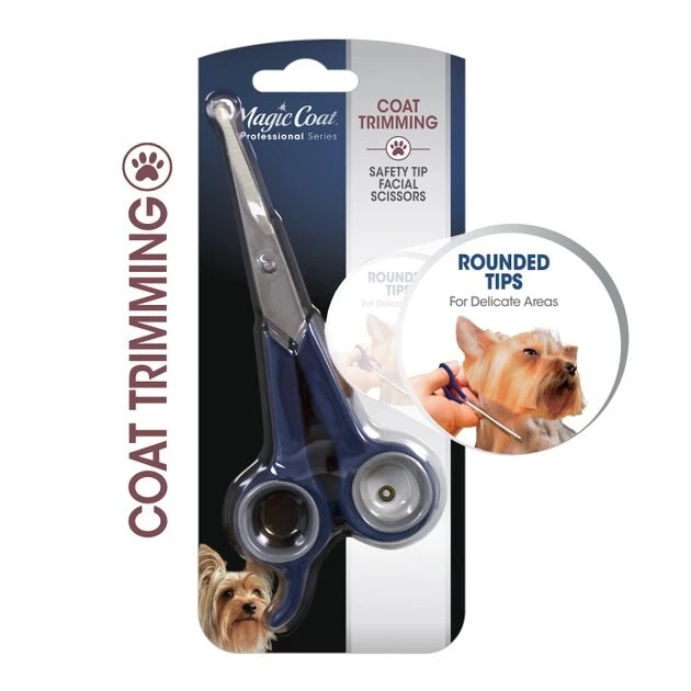 Four Paws Magic Coal Professional Series Ear & Eye Dog Scissors, Blue 5 Four Paws Magic Coal Professional Series Ear & Eye Dog Scissors, Blue - Image 3