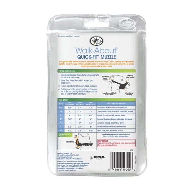 Four Paws Walk-About Quick-Fit Dog Muzzle 9 Four Paws Walk-About Quick-Fit Dog Muzzle - Image 7