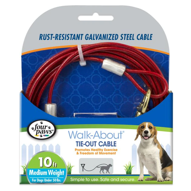 Four Paws Medium Weight Tie Out Cable 3 Four Paws Medium Weight Tie Out Cable